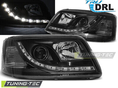 HEADLIGHTS TRUE DRL BLACK fits T5 04.03-08.09