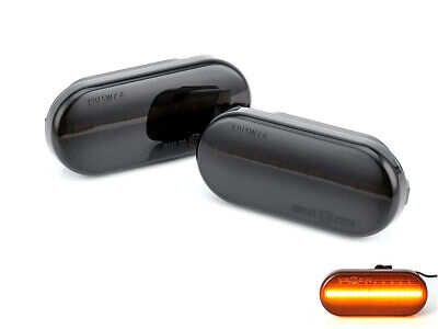 Kit Freccia Laterale a Led Side Marker Lente Nero Fume Luce Arancione PerGol