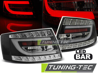 LED TAIL LIGHTS BLACK fits A6 C6 SEDAN 04.04-08 6PIN