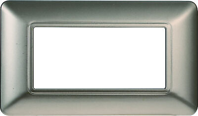 ETTROIT Placca Plastica Serie Solar 4P Colore Titanio Compatibile Con Bticino