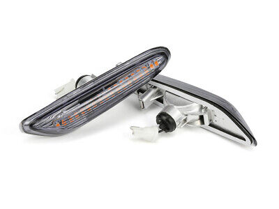 Kit Freccia Laterale a Led Side Marker Lente Trasparente Luce Arancione Per