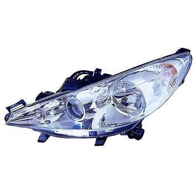 Faro fanale anteriore Destro 207 06-09 VALEO H7+H1+H1 con luce curva con