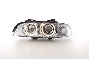 Coppia Fari Fanali Anteriori Tuning Angel Eyes serie 5 E39 cromato
