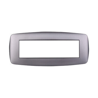ETTROIT Placca Slim Serie Space 7P Colore Silver Compatibile Con Bticino Living