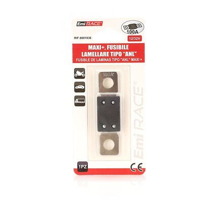 Fusibile Piatto Mega Grande Tipo ANL 68,7X16,3X9mm 12V 24V 100A <ul>