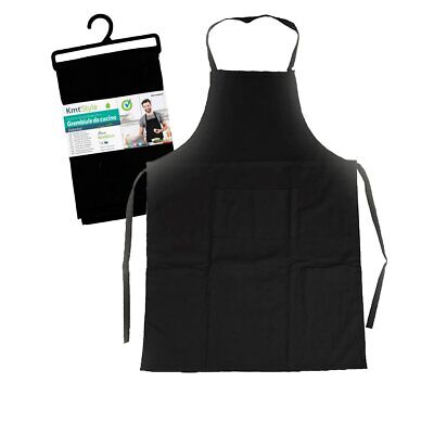 Grembiule da Cucina Nero Regolabile con 1 Tasca Taglia Unica Unisex Materiale