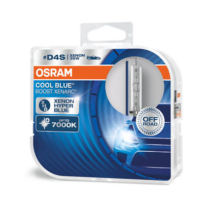 COPPIA Lampada Lampadina Luce OSRAM XENARC COOL BLUE BOOST D4S +50%