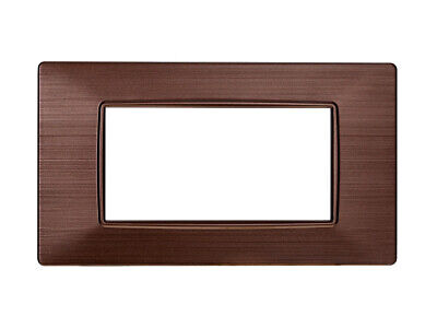 ETTROIT Placca Plastica Serie Starlight 4P Colore Bronzo Satinato Compatibile