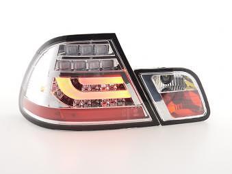 Coppia Fari Fanali Posteriori Tuning LED LTI serie 3 E46 Coupe 99-03 cromato