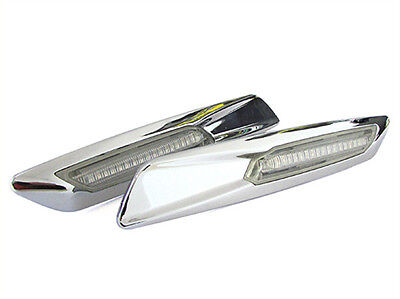 Kit Freccia Laterale a Led Side Marker Argento Cromato Lente Trasparente  E81