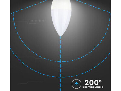 Lampada A Led E14 C37 7W 600LM Bianco Caldo 3000K Forma Goccia Oliva Candela