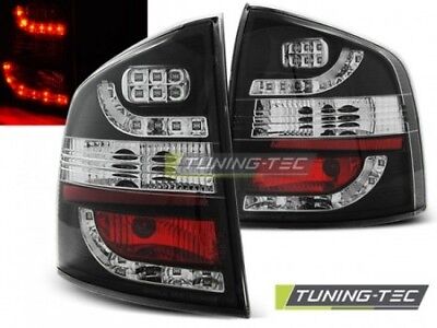 Coppia set Fari Fanali Posteriori Tuning OCTAVIA II KOMBI 04-12 Nero LED