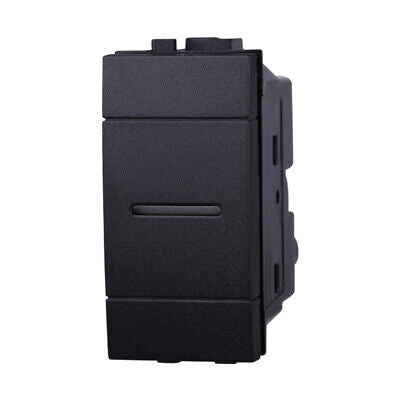 ETTROIT Interruttore Assiale 1P 16A Unipolare Colore Nero Compatibile Con