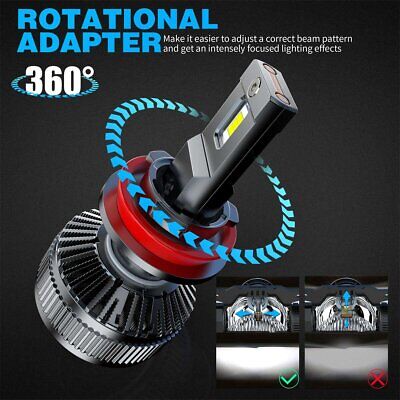 Kit Full Led Ultra H8 H9 H11 130W 12V 24V 6000K 13000 Lumen IP67 100%
