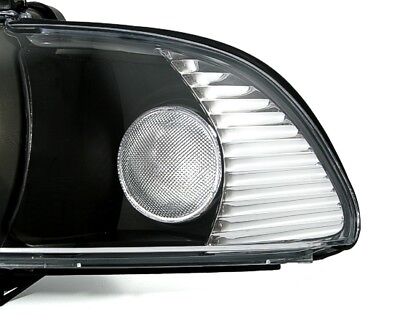 Coppia Fari Fanali Anteriori Tuning Angel Eyes Fari per serie 5 E39 Neri