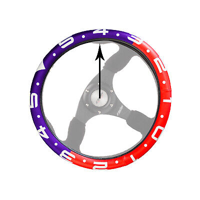 Coprivolante Clock Universale ecopelle rossa-blu per volanti con diametro