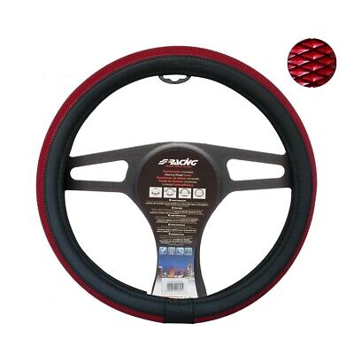 Coprivolante Trap rosso Eco pelle nera rossa per volanti diametro 37-39 cm