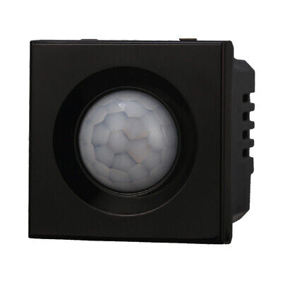 ETTROIT Sensore Movimento PIR Timer 2P 2M Colore Nero Compatibile Con Bticino