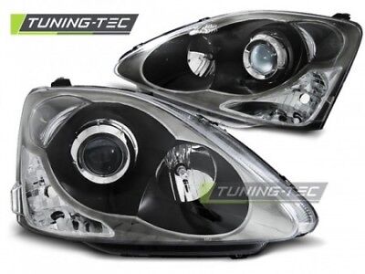 Coppia Set Fari fanali Anteriori Tuning CIVIC 2004-2006 EP HATCHBACK Nero H1+HB3