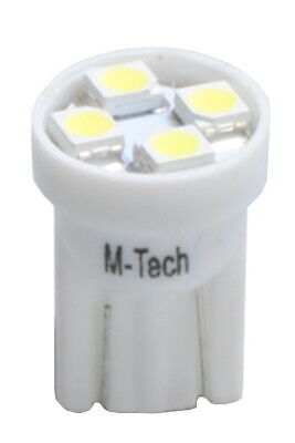 LOTTO DI 10 PEZZI Diodo LED L017 W5W 4xSMD3528 bianco