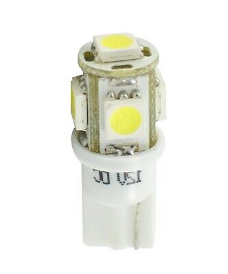 LOTTO DI 10 PEZZI Diodo LED L054 W5W 5xSMD5050 bianco