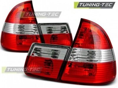 Coppia Set Fari Fanali Posteriori Tuning E46 99-05 TOURING Rosso/Bianco
