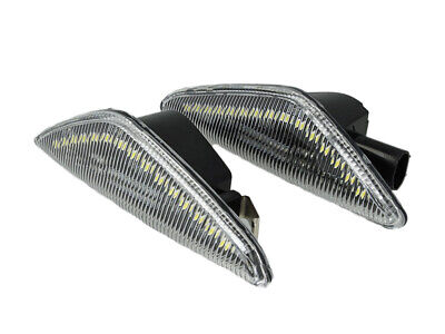 Kit Freccia Laterale a Led Side Marker Lente Trasparente Luce Arancione Per