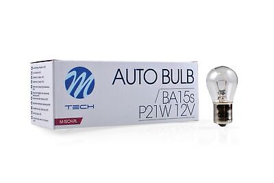 LOTTO DI 10 PEZZI Lampada M-TECH BA15s 12V 21W S25 CLEAR