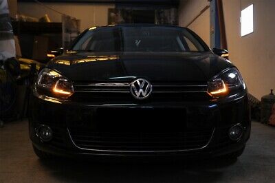 Coppia Fari Fanali Tuning Golf 6 VI 2008>2013 ottica 7.5 Look freccia dinamica