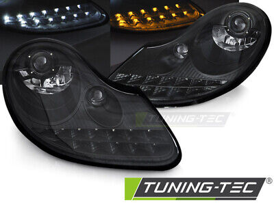 HEADLIGHTS DAYLIGHT ALL MATT BLACK fits BOXSTER 96-04 /911 996