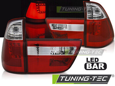 LED BAR TAIL LIGHTS RED WHIE fits X5 E53 09.99-10.03