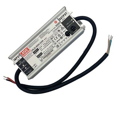 MeanWell HLG-60H-24A Alimentatore Led Driver CV CC IP67 60W 24V 2,5A Input 220V