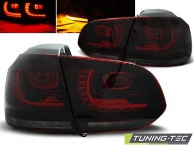 Coppia Set Fari Fanali Posteriori Tuning GOLF 6 10.08-12 Fume Rosso LED