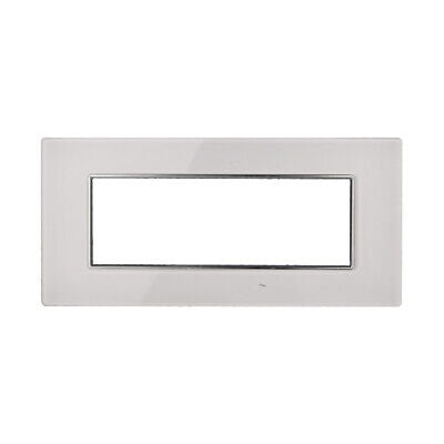 ETTROIT Placca In Vetro Serie Moon 6P Colore Bianco Compatibile Con Bticino