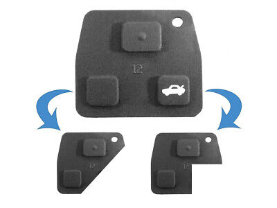 Gommino 3 Tasti Ricambio per Chiave Telecomando Auto Yaris Rav4 Co