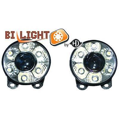 Coppia fendinebbia TUNING Serie3 E92 E93 06-09 cromati con luci DIURNE LED