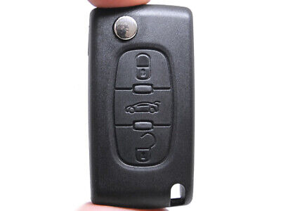 Guscio Chiave Telecomando 3 Tasti Baule Con Lama HU83 Batteria Su Circuito