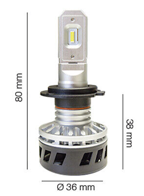 H7 Led Conversion Matrix 2 pezzi 5000 lm 6500°K 25W 9-36V dissipatore integrato