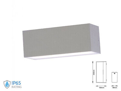 Applique Lampada LED da Muro Rettangolare 12W Doppio Fascio Luminoso Colore Gri