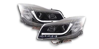 Coppia Fari Fanali Anteriori Led LTI DRL DIURNE TUNING INSIGNIA 08->13 neri H7