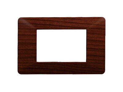 ETTROIT Placca Plastica Serie Starlight 3P Colore Radica Compatibile Con Vimar