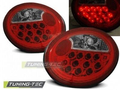 Coppia Fari Fanali Tuning NEW BEETLE 10.98-05.05 Rosso/Bianco LED