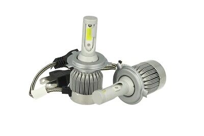 Kit Full Lampada Led Cob H4 20/20W 12V 24V Bi-Led Bi Luce Bianco 6000K Senza