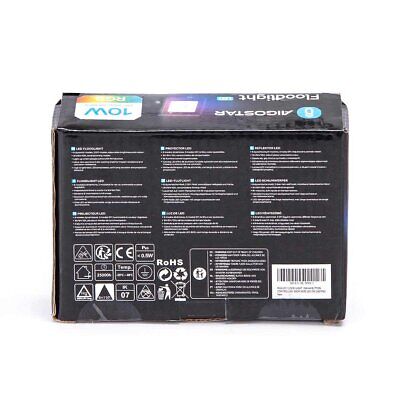 Faro Led RGB Floodlight 10W Con Telecomando IP65 Slim Carcassa Nera