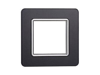 ETTROIT Placca In Vetro Serie Starlight 2P Colore Acciaio Scuro Compatibile Con