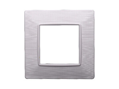 ETTROIT Placca Plastica Serie Starlight 2P Colore Bianco Satinato Compatibile