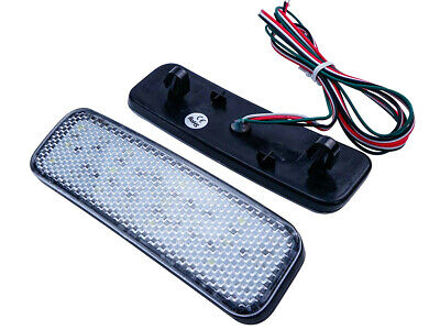 Kit 2 Fanali Posteriori A Led Trasparente Con Luce Bianco e Rosso Per