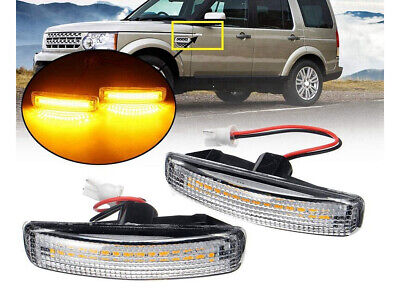 Kit Freccia Laterale a Led Side Marker Lente Trasparente Luce Arancione Per