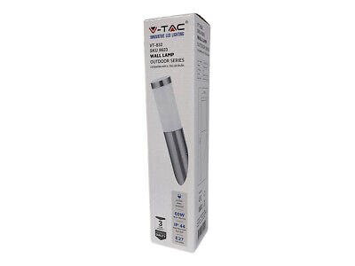 Applique Lampada da Parete Attacco E27 Acciaio Inossidabile Fissaggio Diagonale