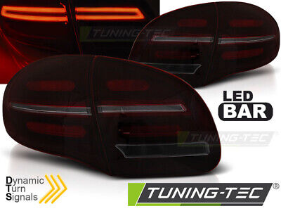 LED BAR TAIL LIGHTS RED SMOKE SEQ fits  CAYENNE 10-15